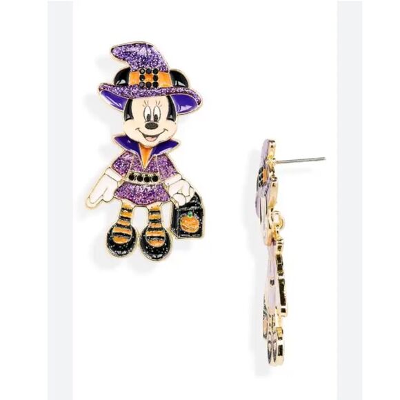 HALLOWEEN MINNIE MOUSE DISNEY BAUBLEBAR DANGLE EARRINGS NEW WITH BOX COLORFUL - Picture 2 of 3
